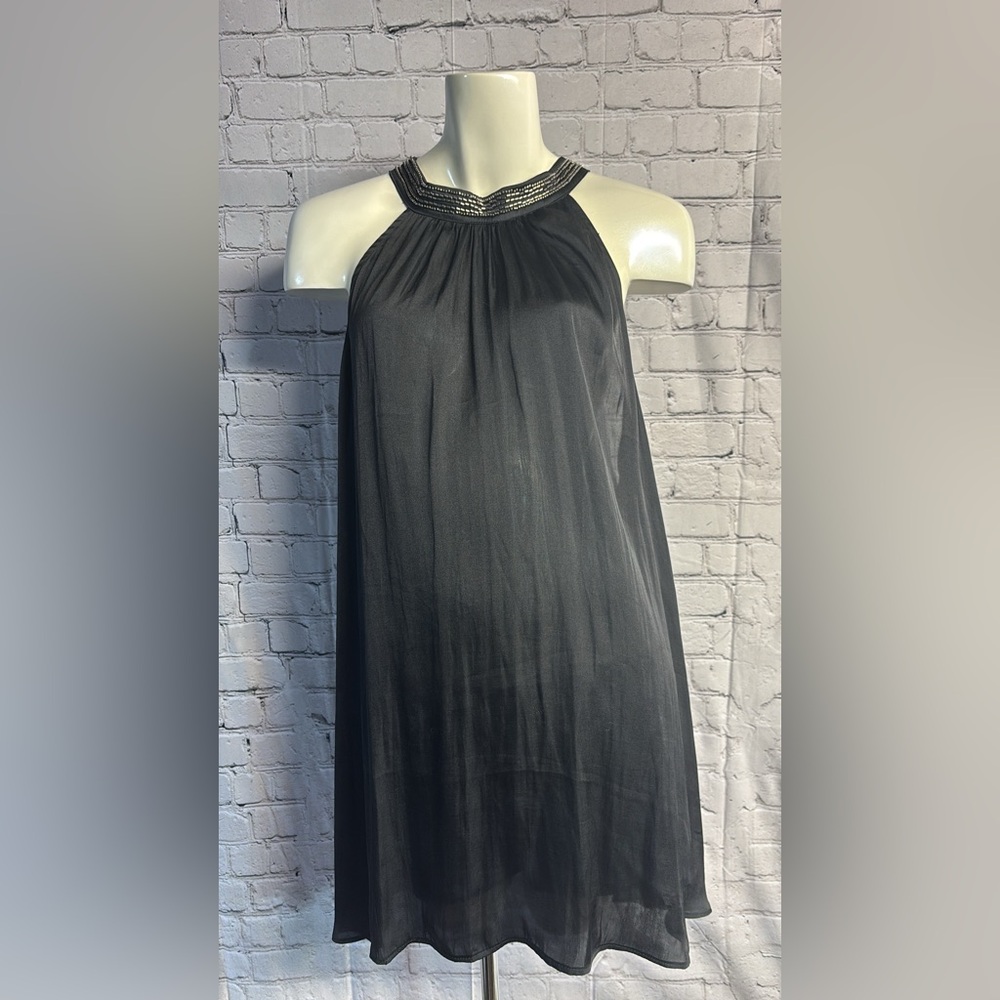 NWT Size 5 Torrid Beaded Black Halter Top